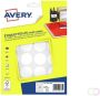 Avery PET30W ronde markeringsetiketten diameter 30 mm blister van 384 stuks wit - Thumbnail 1